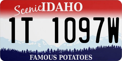 ID license plate 1T1097W