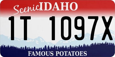 ID license plate 1T1097X