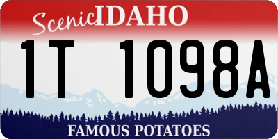 ID license plate 1T1098A