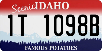 ID license plate 1T1098B