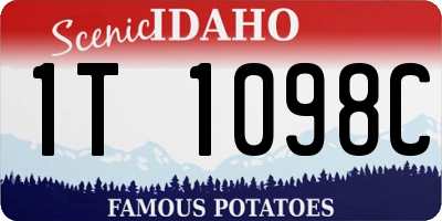 ID license plate 1T1098C