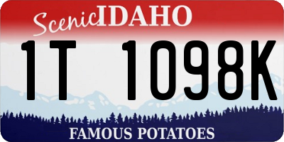 ID license plate 1T1098K