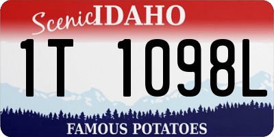 ID license plate 1T1098L