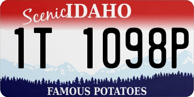 ID license plate 1T1098P