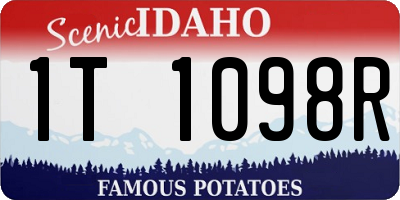 ID license plate 1T1098R