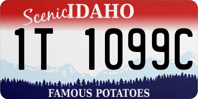 ID license plate 1T1099C