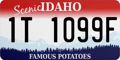 ID license plate 1T1099F