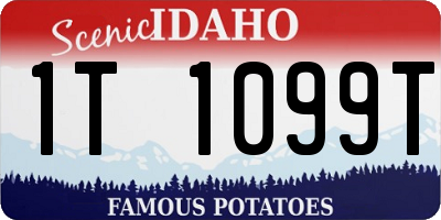 ID license plate 1T1099T