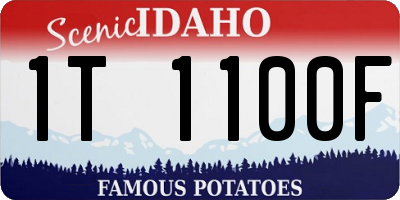 ID license plate 1T1100F