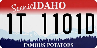 ID license plate 1T1101D