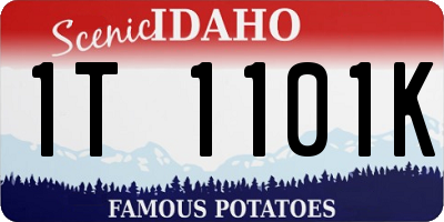 ID license plate 1T1101K
