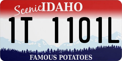 ID license plate 1T1101L