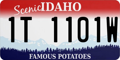 ID license plate 1T1101W