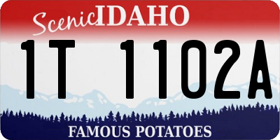 ID license plate 1T1102A