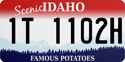 ID license plate 1T1102H