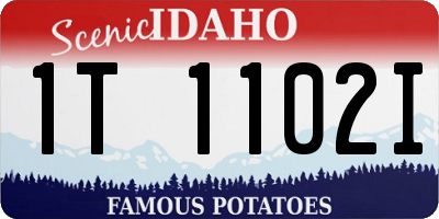 ID license plate 1T1102I
