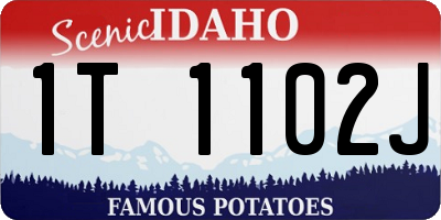 ID license plate 1T1102J
