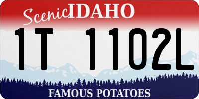 ID license plate 1T1102L