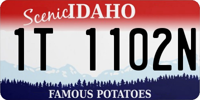ID license plate 1T1102N
