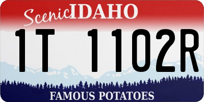 ID license plate 1T1102R