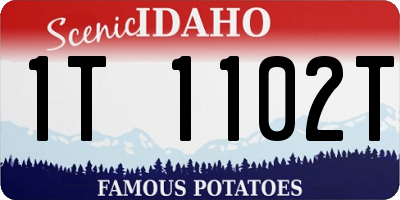 ID license plate 1T1102T