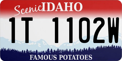 ID license plate 1T1102W