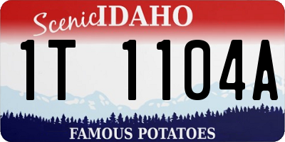 ID license plate 1T1104A