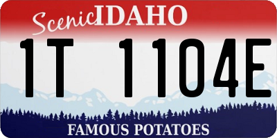 ID license plate 1T1104E