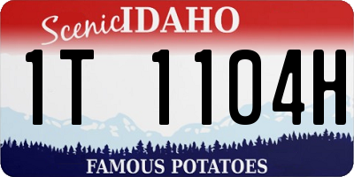 ID license plate 1T1104H