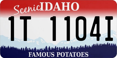 ID license plate 1T1104I