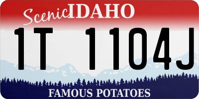 ID license plate 1T1104J