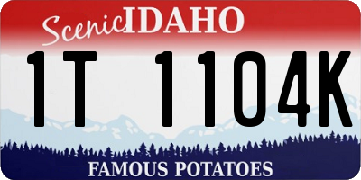 ID license plate 1T1104K