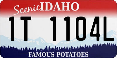 ID license plate 1T1104L