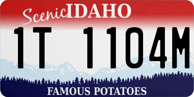 ID license plate 1T1104M