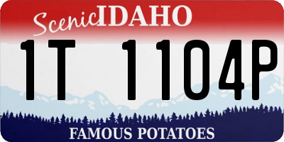 ID license plate 1T1104P