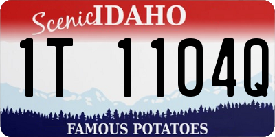 ID license plate 1T1104Q