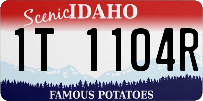 ID license plate 1T1104R