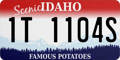 ID license plate 1T1104S
