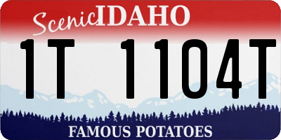 ID license plate 1T1104T