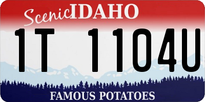 ID license plate 1T1104U