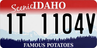 ID license plate 1T1104V