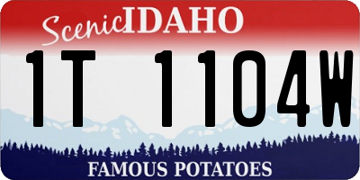 ID license plate 1T1104W