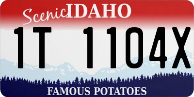 ID license plate 1T1104X