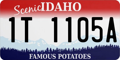ID license plate 1T1105A
