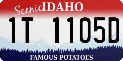 ID license plate 1T1105D