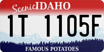 ID license plate 1T1105F