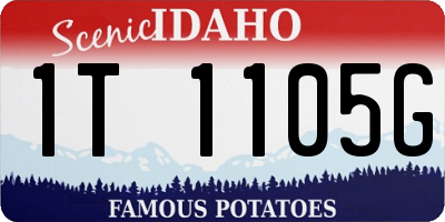 ID license plate 1T1105G