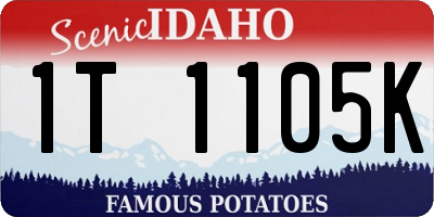 ID license plate 1T1105K