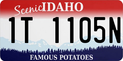 ID license plate 1T1105N