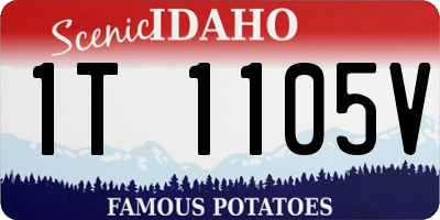 ID license plate 1T1105V
